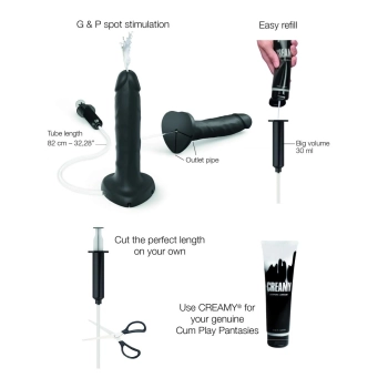 SQUIRTING CUM DILDO REALISTE NOIR - XL