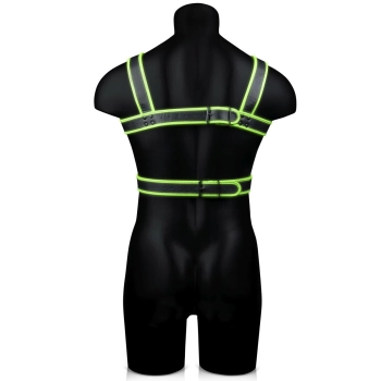 Body Harness - Glow in the Dark - Neon Green/Black - S/M