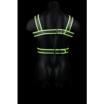 Body Harness - Glow in the Dark - Neon Green/Black - S/M