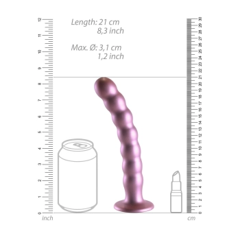 Beaded G-Spot Dildo - 8 / 20,5 cm - Rose Gold