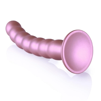 Beaded G-Spot Dildo - 8 / 20,5 cm - Rose Gold