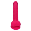 REAL LOVE DILDO WITH BALLS 7INCH FUCHSIA