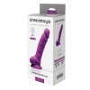 REAL LOVE DILDO WITH BALLS 7INCH PURPLE