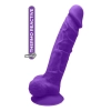 REAL LOVE DILDO WITH BALLS 7INCH PURPLE