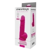 REAL LOVE DILDO WITH BALLS 8.5INCH FUCHSIA