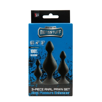 Zestaw-MENZSTUFF 3-PIECE ANAL PAWN SET BLACK