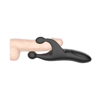 Tapping and vibrating penis stimulator