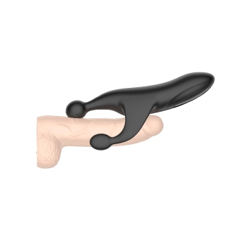 Tapping and vibrating penis stimulator