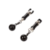 Weighted Twist Nipple Clamps Silver