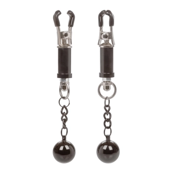 Weighted Twist Nipple Clamps Silver