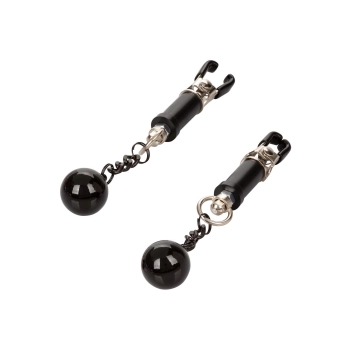 Weighted Twist Nipple Clamps Silver