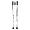 Tweezers With Beads Silver