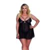 SKYLEE black chemise L+ (XL/XXL) czarna halka