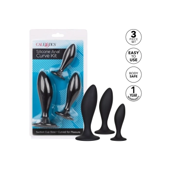 Silicone Anal Curve Kit Black