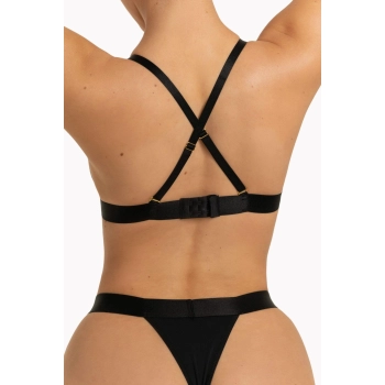 MAURA SET BLACK BRA+THONG S/M