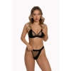 MAURA SET BLACK BRA+THONG XS