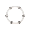 Steel Beaded Silicone Ring XL Transparent