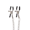 Adjustable Clamps with Chain Silver