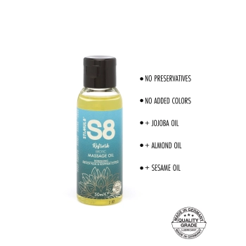 S8 Massage Oil 50ml French Plum & Egyptian Cotton