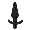 ANAL ADVENTURES PLATINUM SILICONE VIBRATING PLUG BLACK