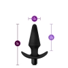 ANAL ADVENTURES PLATINUM SILICONE VIBRATING PLUG BLACK