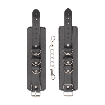 Bonded Leather Hand or Ankle Cuffs - With Adjustable Straps