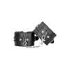 Plush Bonded Leather Hand Cuffs - With Adjustable Straps