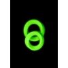 2 pcs Cock Ring Set - Glow in the Dark - Neon Green