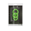 3 pcs Cock Ring Set - Glow in the Dark - Neon Green