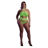 Body with Grecian Neckline - Neon Green - XL/XXXXL