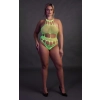 Body with Grecian Neckline - Neon Green - XL/XXXXL