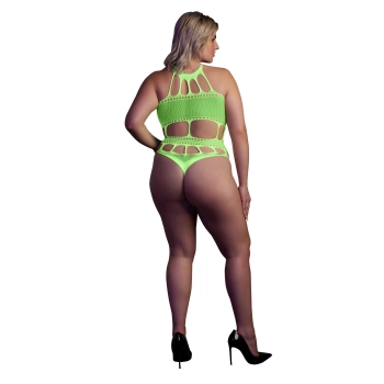 Body with Grecian Neckline - Neon Green - XL/XXXXL