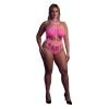 Body with Grecian Neckline - Neon Pink - XL/XXXXL