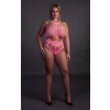 Body with Grecian Neckline - Neon Pink - XL/XXXXL