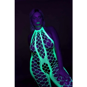 Bodystocking with Halterneck - Green - XS/XL