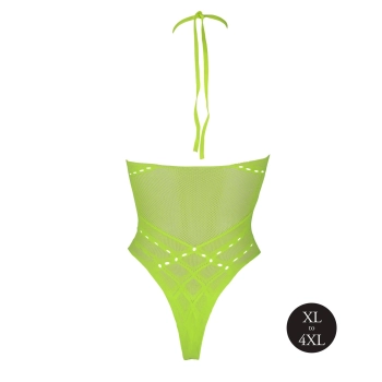 Body with Halter Neck - Neon Green - XL/XXXXL