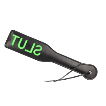 Slut Paddle - Glow in the Dark - Black/Neon Green