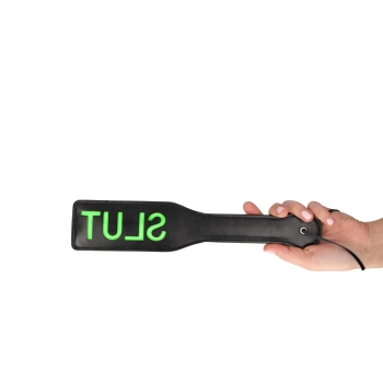 Slut Paddle - Glow in the Dark - Black/Neon Green