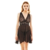 MARGARITHA BLACK CHEMISE S/M