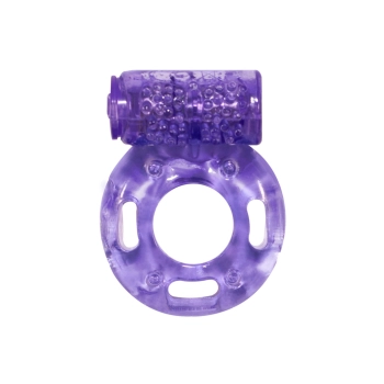 Cockring with vibration Rings Axle-pin purple