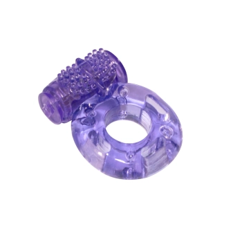 Cockring with vibration Rings Axle-pin purple