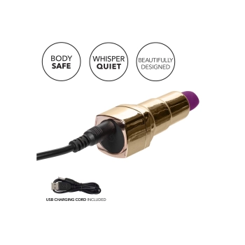 Bad Bitch Lipstick Vibrator Gold