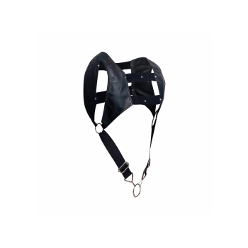 DNGEON Top Cockring Harness Black