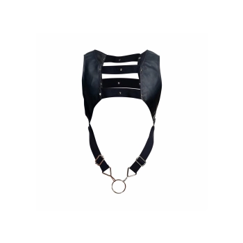 DNGEON Top Cockring Harness Black