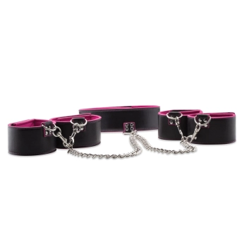 Reversible Collar / Wrist / Ankle Cuffs - Pink