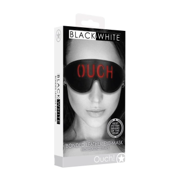 Bonded Leather Eye-Mask """"Ouch"""" - With Elastic Straps