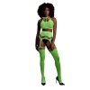 Two Piece with Crop Top and Stockings - Green - XS/XL