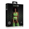 Two Piece with Crop Top and Stockings - Green - XS/XL