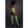 Two Piece with Crop Top and Stockings - Green - XS/XL