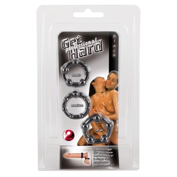 Cock Rings Set "Get Hard" schw